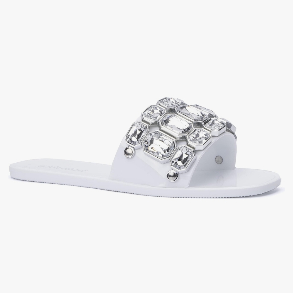 Olivia Miller Jeweled Jelly Slides